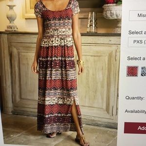 Soft Surroundings crinkle gauze maxi dress